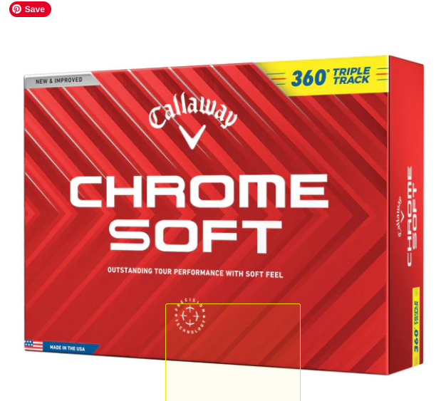 Callaway Chrome Soft '24 360 Triple Track Golf Ball - Yellow