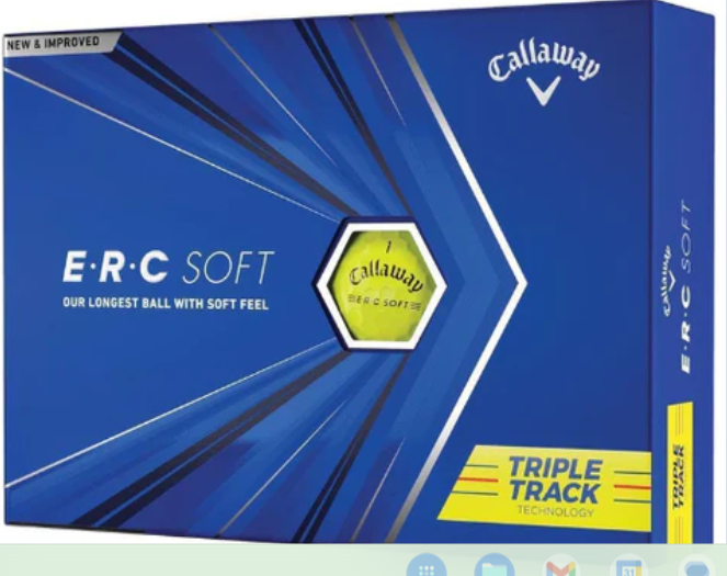Callaway 2025 ERC Soft Triple Track Golf Ball - Yellow