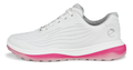 Ecco Womens LT1 Golf Shoe - White / Bubblegum