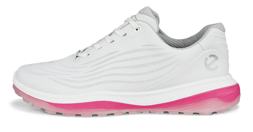 Ecco Womens LT1 Golf Shoe - White / Bubblegum