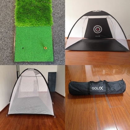 At Home Training Package - Practice Net and Portable Range Mat