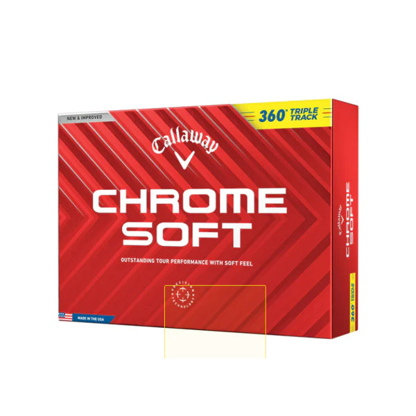 Callaway Chrome Soft '24 360 Triple Track Golf Ball - Yellow