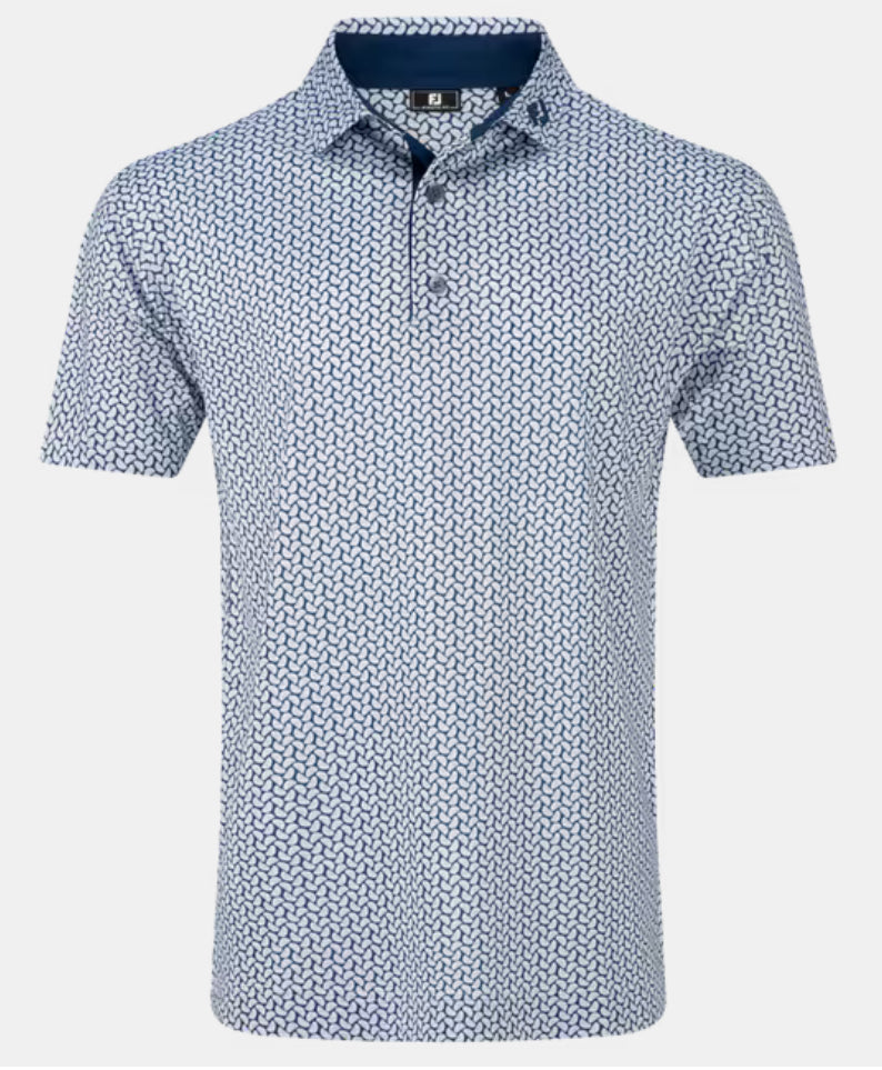 FootJoy Citrus Print Polo | Navy white