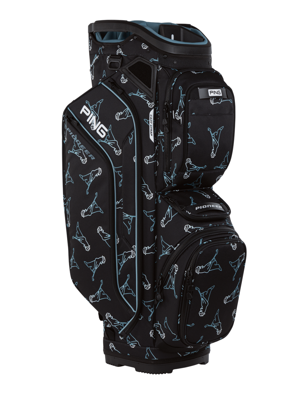 Ping 2025 Pioneer Cart Bag  - Mr Ping Black and Blue