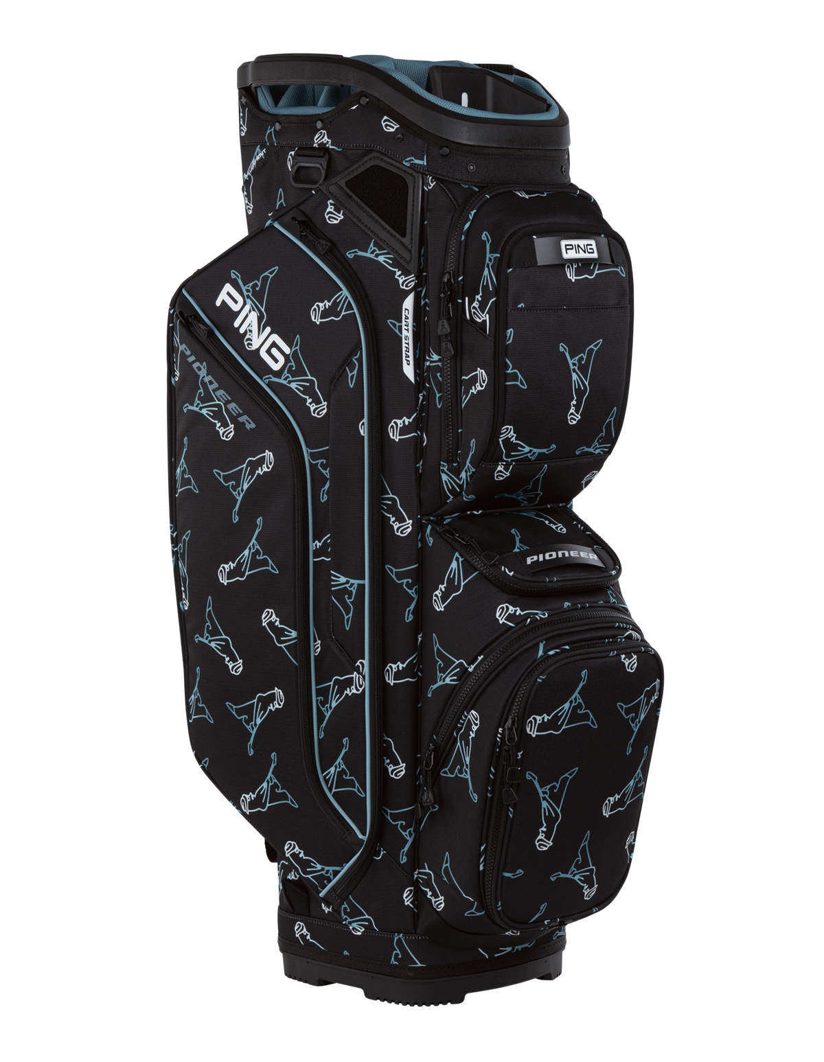Ping 2025 Pioneer Cart Bag  - Mr Ping Black and Blue