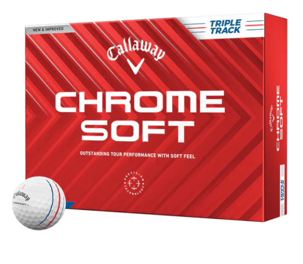 Callaway 2024 Chrome Soft Triple Track Golf Ball