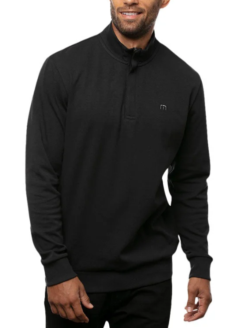 Travis Mathew Cloud Quarter Zip | Black