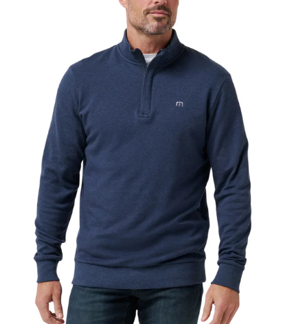 Travis Mathew Cloud Quarter Zip | Blue