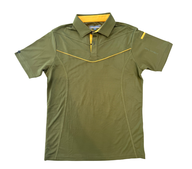 Pin High Mens Polo | Willow light orange