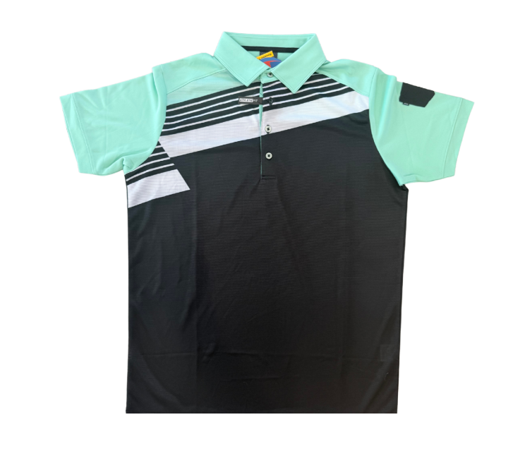 Pin High Mens Polo | Randal Green Black