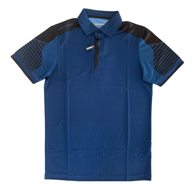 Pin High Mens Polo | Andrew Iron Blue