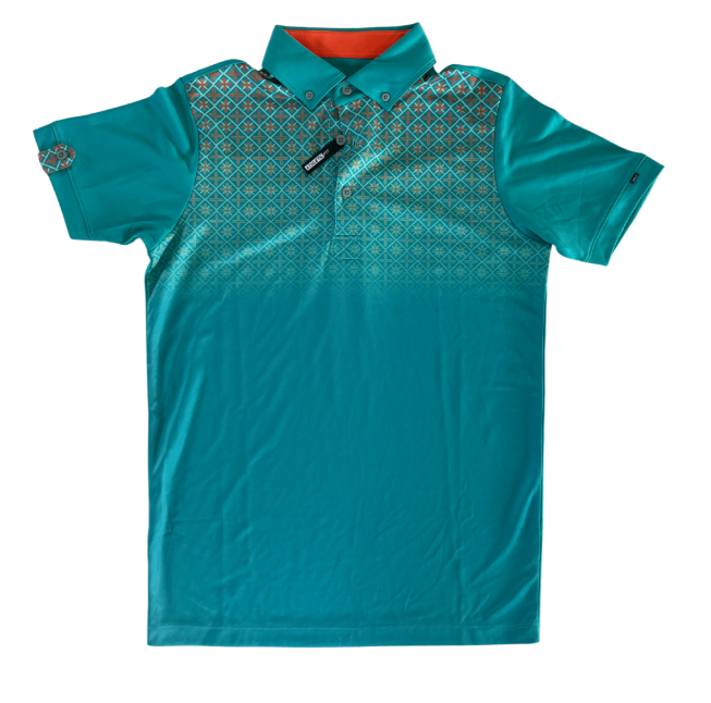 Pin High Mens Polo | Orville  Viridan Green Carrot