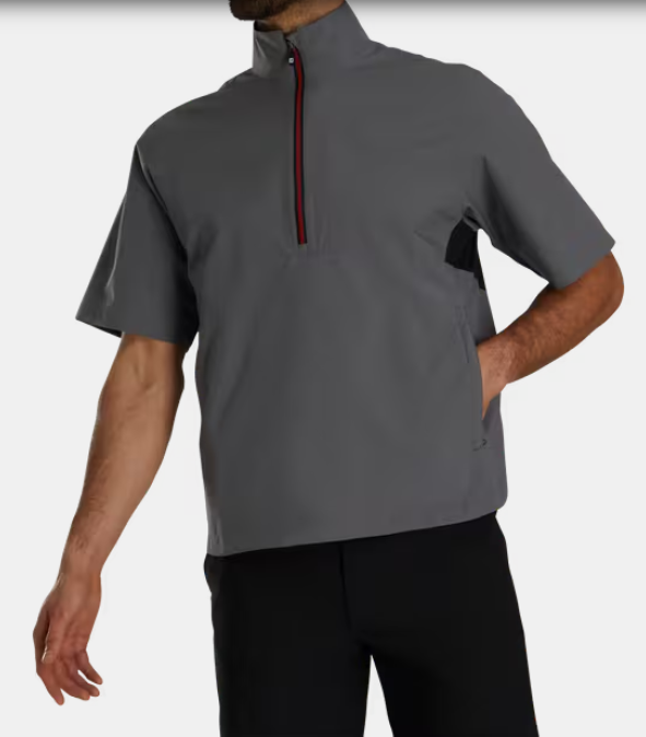 FootJoy HydroLite X Short Sleeve Rain Shirt | Black Charcoal