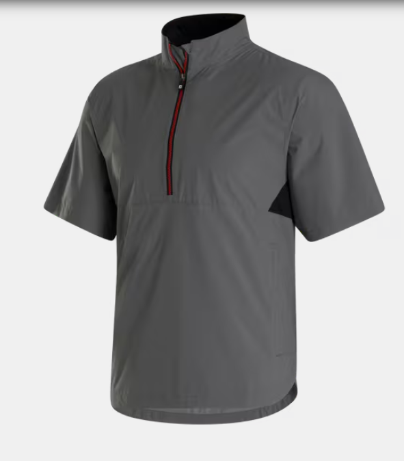 FootJoy HydroLite X Short Sleeve Rain Shirt | Black Charcoal