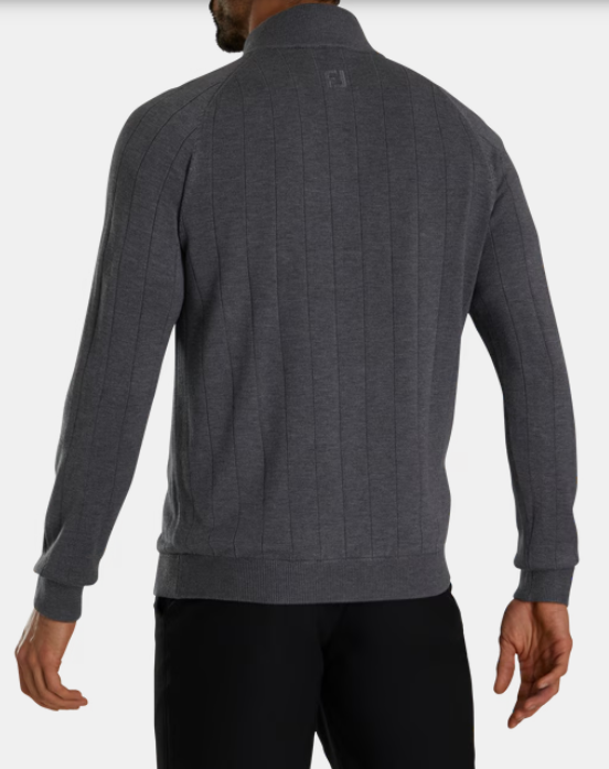 FootJoy Drop Needle Pullover | Heather Charcoal