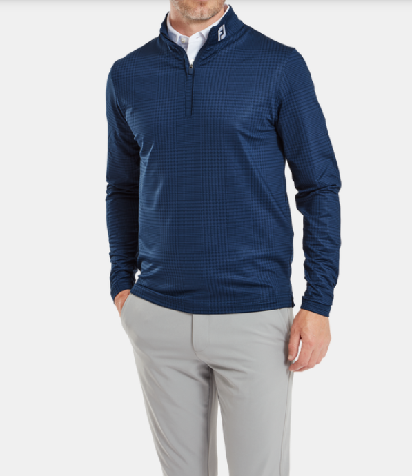 FootJoy Glen Plaid Print Midlayer | Navy