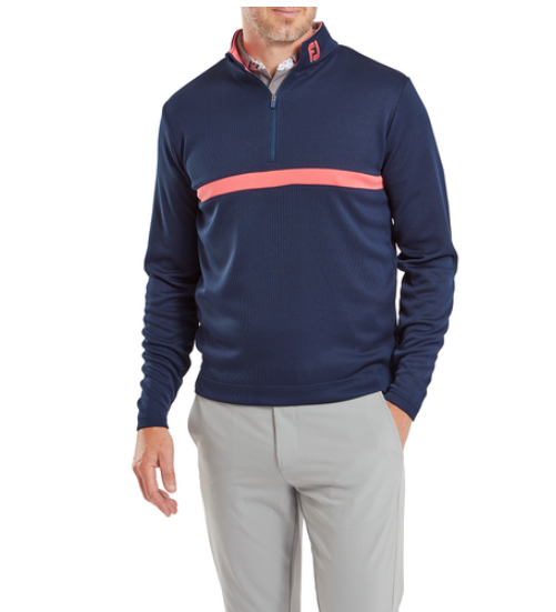 FootJoy Inset Stripe Midlayer | Navy Coral