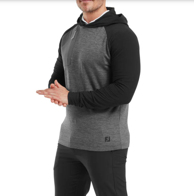 FootJoy ThermoSeries Pullover Hoodie | Charcoal Black
