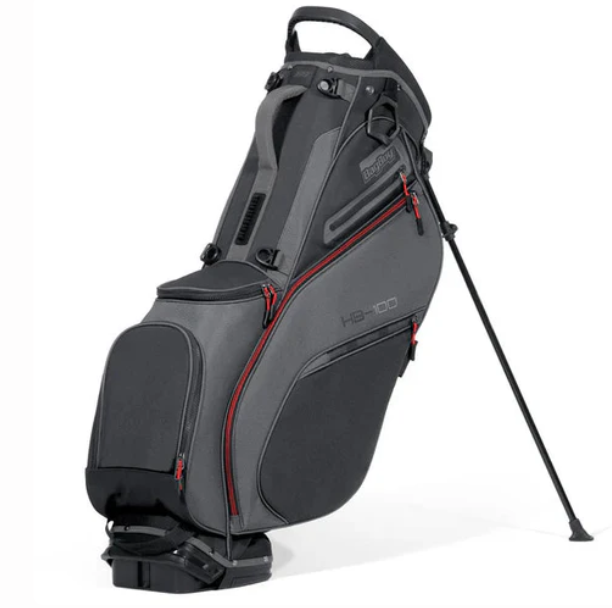 Bag Boy HB- 100 Stand Golf Bag | Charcoal Black Red