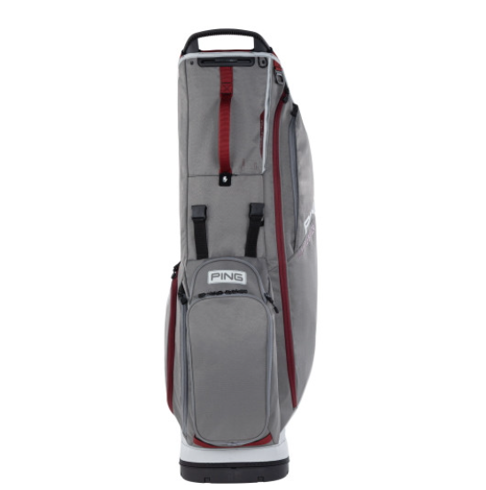 Ping Hooferlite Stand Bag | Pewter Grey Deep Red