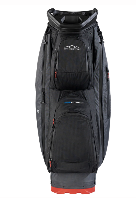 Sun Mountain H2NO C100 Golf Bag | Red Black Steel