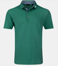 FootJoy Polo Stretch Pique Solid w/Gingham Trim | Forrest Green