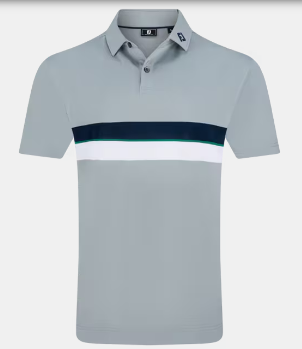 FootJoy Polo Double Chest Band Pique | Grey