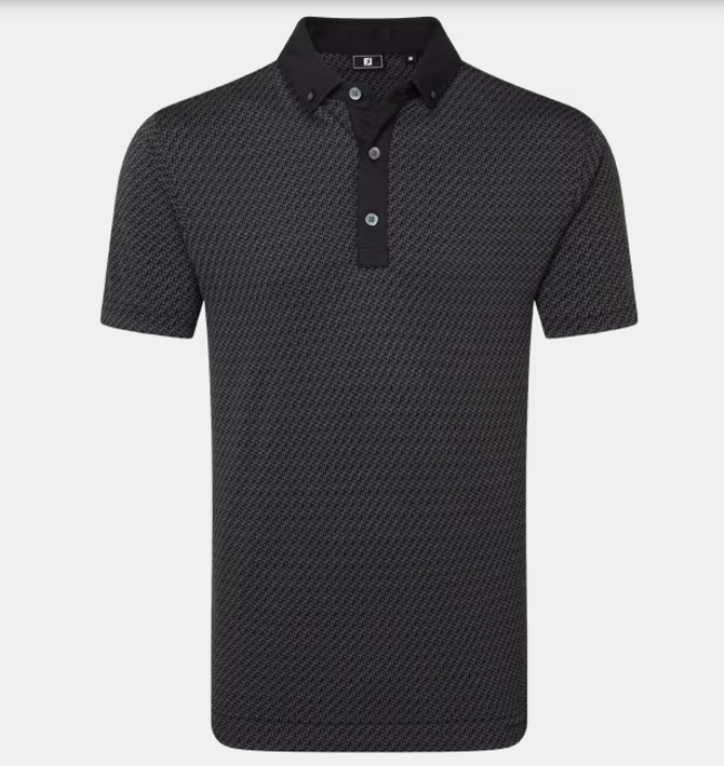 FootJoy Polo Star Geo Pique | Black