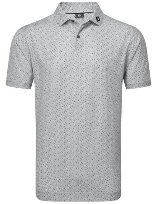 FootJoy Polo Bounce Print Pique | Grey