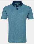 FootJoy Polo Texture Check Lisle | Forrest Green Navy