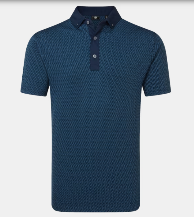FootJoy Polo Star Geo Lisle | Navy