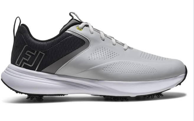 FootJoy Qualifier Wide Spiked Mens Golf Shoe | Gray Gray Silver
