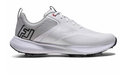 FootJoy Qualifier Wide Spiked Mens Golf Shoe | White White Gray