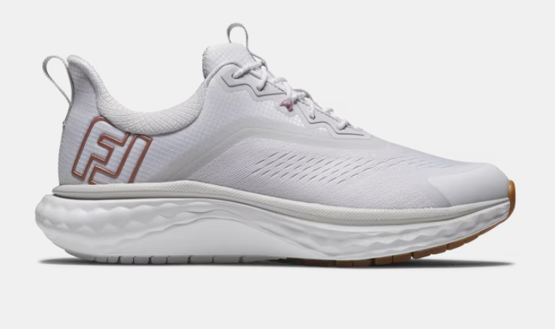Footjoy Quantum Textile Womens Shoe - White/ Rose