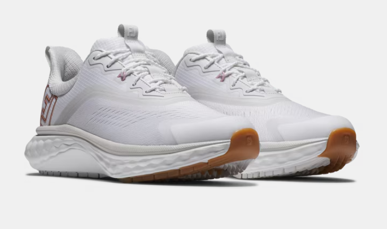 Footjoy Quantum Textile Womens Shoe - White/ Rose