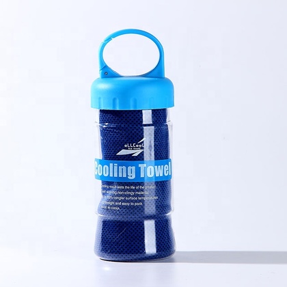 Microfiber ice cooling towel bottle